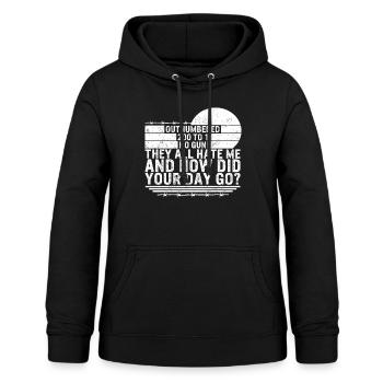 Chemise d’agent correctionnel, numérotée de 200 pour 1 - Sweat à capuche Femme - noir - Devant - AI Model Female 172 light (172cm)