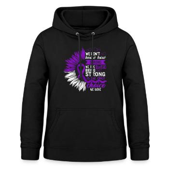 Shirt zur Sensibilisierung für häusliche Gewalt, stark sein - Frauen Hoodie - Schwarz - Vorne - AI Model Female 172 light (172cm)