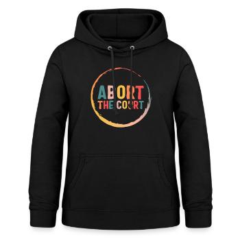 Pro Choice Shirt, Abort The Court Activist Retro - Frauen Hoodie - Schwarz - Vorne - AI Model Female 172 light (172cm)