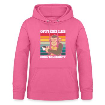 Affen Kaffee - Offizielles Sonntagsshirt Orang-Uta - Frauen Hoodie - Pink - Vorne - AI Model Female 172 light (172cm)