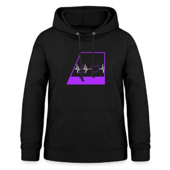 Domestic Violence Awareness Shirt, Heartbeat - Women's Hoodie - black - Front - AI Model Female 172 light (172cm)