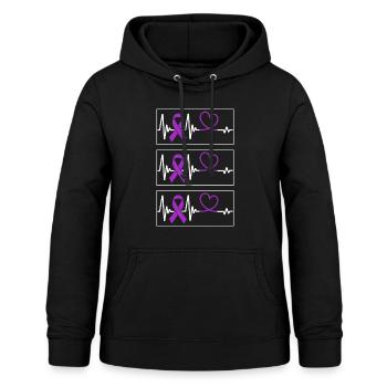 Domestic Violence Awareness Shirt, Heartbeat - Women's Hoodie - black - Front - AI Model Female 172 light (172cm)