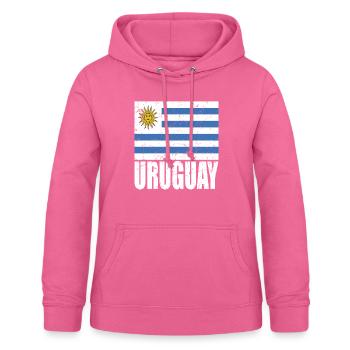 Uruguay Fahne - Frauen Hoodie - Pink - Vorne - AI Model Female 172 light (172cm)