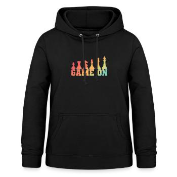 Jeu sur Chess Jeu de plateau casse-tête - Sweat à capuche Femme - noir - Devant - AI Model Female 172 light (172cm)