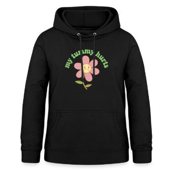 Mein Bauch verletzt Bauchschmerzen lustige KinderB - Frauen Hoodie - Schwarz - Vorne - AI Model Female 172 light (172cm)