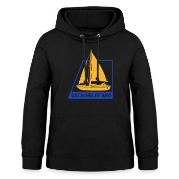 Catalina Island Shirt, Sailing Sailboat Lover - Women's Hoodie - black - Front - AI Model Female 172 light (172cm)