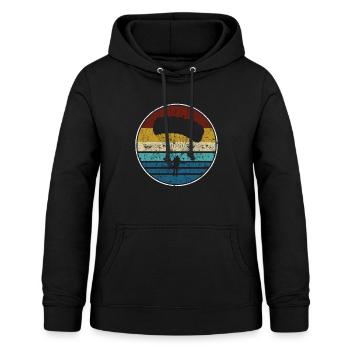 Fallschirm - Frauen Hoodie - Schwarz - Vorne - AI Model Female 172 light (172cm)