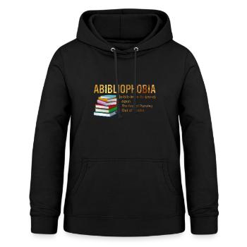 Abibliophobie Die Angst, dass die Bücher ausgehen - Frauen Hoodie - Schwarz - Vorne - AI Model Female 172 light (172cm)