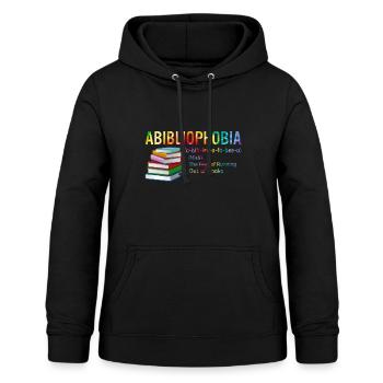 Abibliophobie Die Angst, dass die Bücher ausgehen - Frauen Hoodie - Schwarz - Vorne - AI Model Female 172 light (172cm)