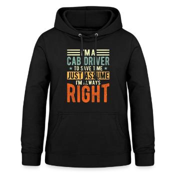 Taxifahrer - Frauen Hoodie - Schwarz - Vorne - AI Model Female 172 light (172cm)
