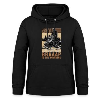 J’aime le son de la motoneige Braaaap - Sweat à capuche Femme - noir - Devant - AI Model Female 172 light (172cm)