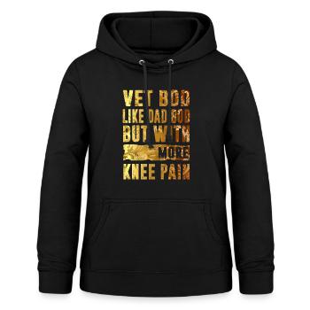 Vet Bod wie ein Papa Bod, aber mit mehr Knieschmerzen - Frauen Hoodie - Schwarz - Vorne - AI Model Female 172 light (172cm)