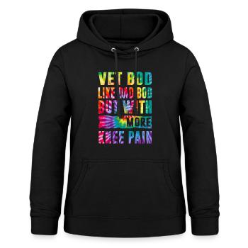 Vet Bod wie ein Papa Bod, aber mit mehr Knieschmerzen - Frauen Hoodie - Schwarz - Vorne - AI Model Female 172 light (172cm)