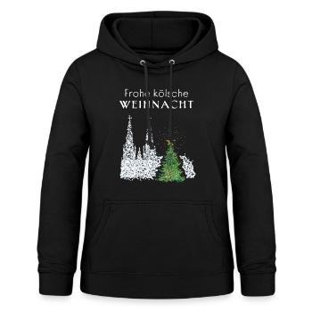 Kölner Dom Konfetti Kölle Colonia Christbaum - Frauen Hoodie - Schwarz - Vorne - AI Model Female 172 light (172cm)