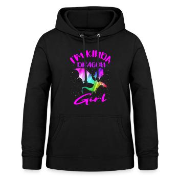 Je suis un peu Dragon Girl Mythical Creature Dragon - Sweat à capuche Femme - noir - Devant - AI Model Female 172 light (172cm)