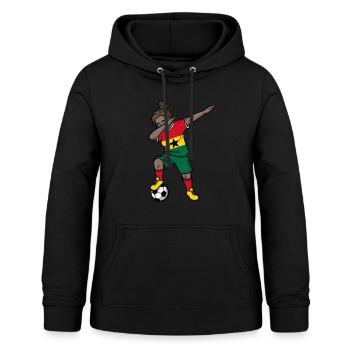 Dabbing Fußballspieler Mädchen Ghana Fußball - Frauen Hoodie - Schwarz - Vorne - AI Model Female 172 light (172cm)