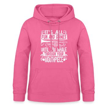 Trompettiste Trompette Instrument Cuivres Musique - Sweat à capuche Femme - rose - Devant - AI Model Female 172 light (172cm)
