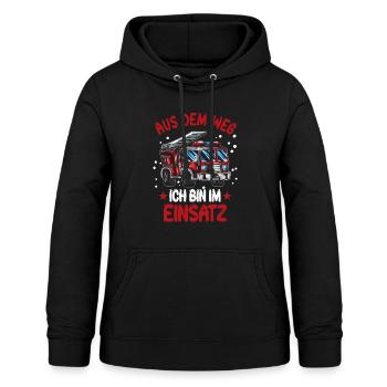 Feuerwehrspruch Feuerwehrauto Kinder Outfit - Frauen Hoodie - Schwarz - Vorne - AI Model Female 172 light (172cm)