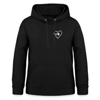 Der Storch kommt Ich bin Hebamme - Frauen Hoodie - Schwarz - Vorne - AI Model Female 172 light (172cm)