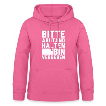 Bitte Abstand halten bin vergeben - Frauen Hoodie - Pink - Vorne - AI Model Female 172 light (172cm)
