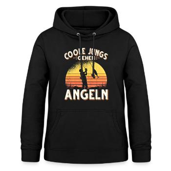 Coole Jungs Gehen Angeln Fischen Angler - Frauen Hoodie - Schwarz - Vorne - AI Model Female 172 light (172cm)