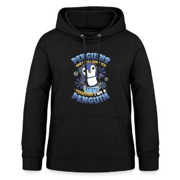 Les pingouins ne peuvent pas voler - Sweat à capuche Femme - noir - Devant - AI Model Female 172 light (172cm)