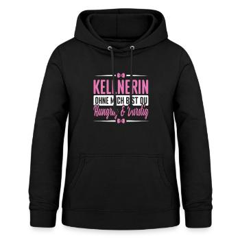 Kellnerin Bedienung - Frauen Hoodie - Schwarz - Vorne - AI Model Female 172 light (172cm)