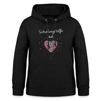 Schulweghilfe mit Herz Fahrdienst Inklusion Schule - Frauen Hoodie - Schwarz - Vorne - AI Model Female 172 light (172cm)
