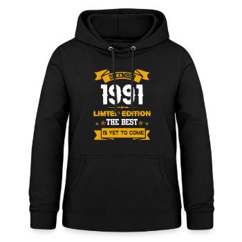 Dezember 1991 Geburtstagsgeschenk - Frauen Hoodie - Schwarz - Vorne - AI Model Female 172 light (172cm)