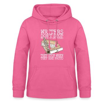 Autor Schreiber - Frauen Hoodie - Pink - Vorne - AI Model Female 172 light (172cm)