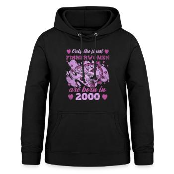 Finest Fisherwomen Born 2000 Womens 23th Birthday - Frauen Hoodie - Schwarz - Vorne - AI Model Female 172 light (172cm)