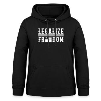 Sozialistisches Hemd, Legalize Freedom American Flag - Frauen Hoodie - Schwarz - Vorne - AI Model Female 172 light (172cm)