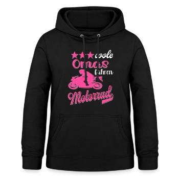 Motorrad Frauen Motorradfahrerin Bikerin - Frauen Hoodie - Schwarz - Vorne - AI Model Female 172 light (172cm)