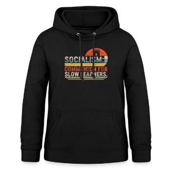 Sozialistisches Hemd, Sozialismus Definition Vintage T-Shirt - Frauen Hoodie - Schwarz - Vorne - AI Model Female 172 light (172cm)