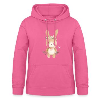 Lapin mignon - Sweat à capuche Femme - rose - Devant - AI Model Female 172 light (172cm)