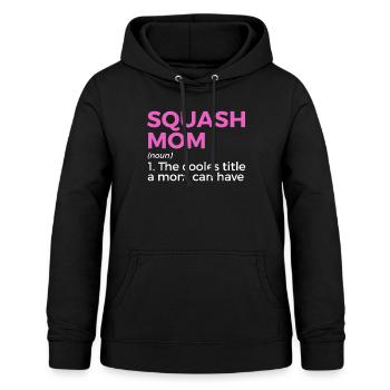 Joueur de squash - Sweat à capuche Femme - noir - Devant - AI Model Female 172 light (172cm)