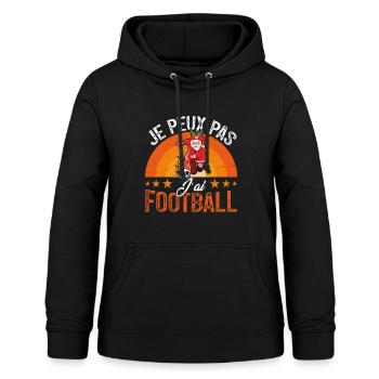 Je Peux Pas J'ai Foot cadeau de noël - Sweat à capuche Femme - noir - Devant - AI Model Female 172 light (172cm)