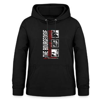 Chemise communiste, la bourgeoisie le déteste drôle - Sweat à capuche Femme - noir - Devant - AI Model Female 172 light (172cm)