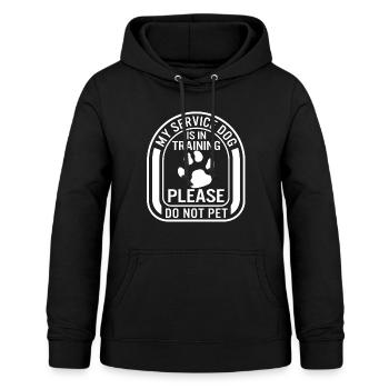 Mein Diensthund ist in Ausbildung, bitte nicht streicheln - Frauen Hoodie - Schwarz - Vorne - AI Model Female 172 light (172cm)