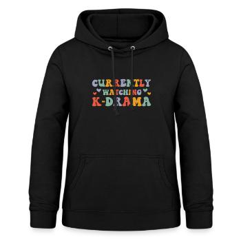 K-Drama - Frauen Hoodie - Schwarz - Vorne - AI Model Female 172 light (172cm)