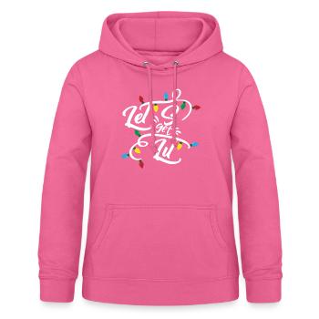 Lassen Sie uns beleuchtete Weihnachtslichter lusti - Frauen Hoodie - Pink - Vorne - AI Model Female 172 light (172cm)