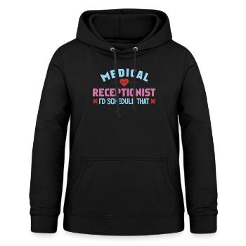Medical receptionist - Women's Hoodie - black - Front - AI Model Female 172 light (172cm)
