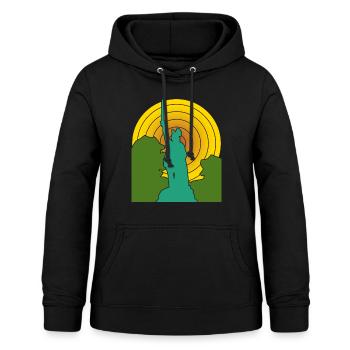 Hermannsdenkmal retro Detmold - Frauen Hoodie - Schwarz - Vorne - AI Model Female 172 light (172cm)