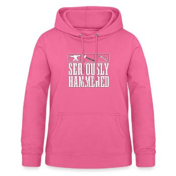 Forging Seriously Hammered Iron Worker Blacksmiths - Women's Hoodie - pink - Front - AI Model Female 172 light (172cm)
