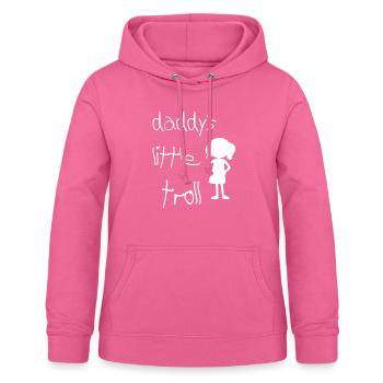 Papas kleiner Troll - Frauen Hoodie - Pink - Vorne - AI Model Female 172 light (172cm)