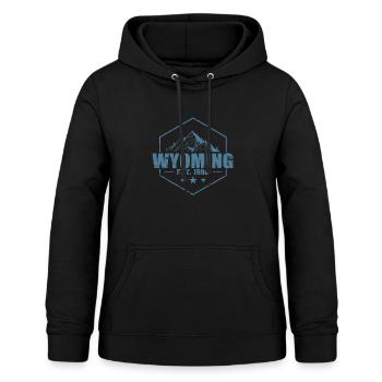 Wyoming Est. 1890 USA America State - Women's Hoodie - black - Front - AI Model Female 172 light (172cm)