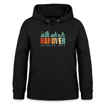 Hannover - Frauen Hoodie - Schwarz - Vorne - AI Model Female 172 light (172cm)