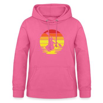Wildwasserpaddler auf dem Fluss im Sonnenuntergang - Frauen Hoodie - Pink - Vorne - AI Model Female 172 light (172cm)