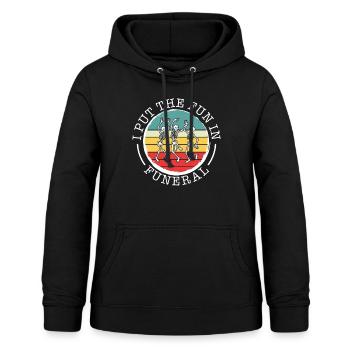 Embalmer Shirt, I Put The Fun In Funeral Tee, - Frauen Hoodie - Schwarz - Vorne - AI Model Female 172 light (172cm)