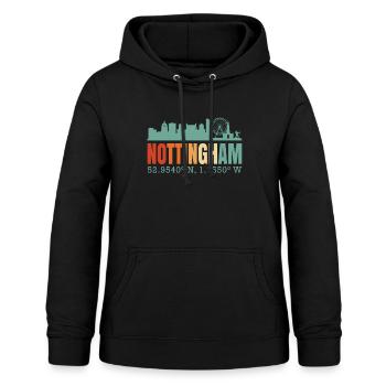 Nottingham - Women's Hoodie - black - Front - AI Model Female 172 light (172cm)